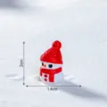 Mini figurine de bonhomme de neige de Noël avec bonnet rouge, déco de bureau 2cm. - Blanc - Bonhomme de Neige