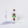 Mini resin Christmas gingerbread house figurine, cute desktop and car decorative accessory. - Glossy Gingerbread House