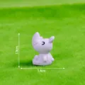 Mini purple resin rhinoceros figurine miniature cute animal DIY craft desktop decor 1.9cm - Purple