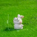 Simpatica statuetta di coniglio in resina, mini soprammobile, accessorio decorativo DIY. - Coniglio Opaco