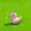 Miniature en resine canard rose figurine avec fleurs violettes decoration micro paysage - Canard Floral Violet Brillant