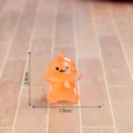 Cute resin little dragon mini figurine luminous toy dollhouse ornament desktop car decor - Glossy Luminous Orange