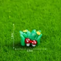 Mini ornamento di erba di funghi in resina per micro paesaggio di muschio decorazione. - Lucido - Gruppo di Erba con Funghi