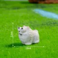 Simpatica mini statuetta di animale in resina per fai da te, decorazioni per scrivania e auto. - Cane Opaco