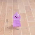 Statuetta di drago dei cartoni animati in resina luminosa mini giocattolo decorazione scrivania - Viola Luminoso Lucido