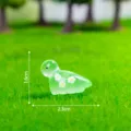Mini figura di dinosauro in resina luminosa, simpatico giocattolo floreale per decorazione fai da te. - Verde