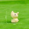 Mini resin rhino figurine desktop ornament matte cute small animal micro landscape decor - Yellow