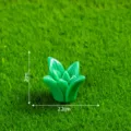 Mini ornamento di fiore in resina verde per paesaggi in muschio, decorazione desktop, 2x2.2cm - Lucido - Grande Gruppo di Erba