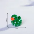 Mini Green Resin Duck Figurine Christmas Reindeer Small Animal Ornament Cute Desktop Decor 3cm - Antler Duck / Green