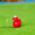 Miniature strawberry duck resin figurine cute desktop ornament diy craft decorations - Glossy Solid Color - Strawberry Duck