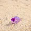 Mini Luminous Resin Turtle Figurine with Hex Hat DIY Micro Landscape Car Desktop Decor - Glossy Purple