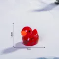 Red resin duck miniature figurine DIY micro landscape toy desktop ornament 1.8x3cm - Candy Duck / Red