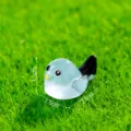 Miniatura uccello in resina micro paesaggio giardino fai da te artigianato per scrivania auto - Uccello dalla Coda Lunga / Blu Luminoso