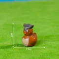 Cute miniature resin duck figurine toy, creative desktop decoration small micro ornament. - Glossy Solid Color - Owl Duck
