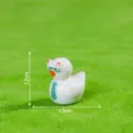 Miniature resin duck figurine with glasses tie cute desktop car micro landscape ornament - Glossy Solid Color - Glasses Duck