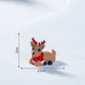 Miniature Christmas reindeer figurine desktop ornament cute resin animal craft decor 2cm - Khaki Reindeer