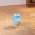 Miniatura vaso d'arte sfumato ornamento per casa delle bambole micro paesaggio decorazione floreale - sfumatura blu