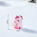 Christmas Santa Hat Unicorn Figurine Cute Mini Animal Resin Ornament Desktop Decor SKU - Pink-Unicorn