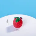 Piccolo frutto in resina ciondolo DIY artigianato giocattolo decorazione scrivania 1.9cm - Mirica rossa