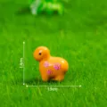 Simpatica statuina di dinosauro in resina con impronte rosa, accessorio decorativo DIY. - Colore Arancione Lucido