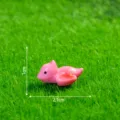 Pink resin miniature dinosaur figurine, cute micro landscape ornament and DIY accessory. - Glossy Pink Pterosaur