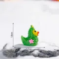 Christmas mini resin duck figurine cute tree animal micro landscape desktop decoration - Glossy Green Yellow Face Duck