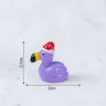 Mini fenicottero di resina statuetta animale carino scrivania soprammobile micro déco - Viola Lucido