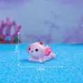 Mini Statuetta Axolotl Rosa in Resina Carina Auto Scrivania Paesaggio DIY Decor 2.6cm - Lucido - Prono