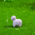 Mini statuetta di dinosauro in resina viola con stampa fiocco, carina decorazione fai da te. - Viola Lucido