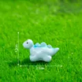 Mini resin dinosaur figurine, small cartoon cute animal ornament for DIY craft decoration 87 - Glossy Blue Stegosaurus