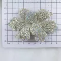 Rhinestone flower shoe clip applique sparkly crystal floral patch for wedding shoes accessories - Gold