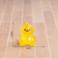 Yellow resin little dragon figurine, miniature dollhouse accessory, desktop decoration variant - Glossy Luminous Yellow