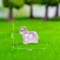 Luminous resin little dinosaur miniature figurine cute DIY craft ornament snowflake pink style - Purple