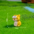 Cute resin cartoon tiger figurine miniature toy for desktop car decor 2.6cm size accessory - Matte Tiger