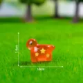 Luminous resin dinosaur figurine, miniature cute animal ornament, DIY micro landscape decor SKU - Red