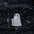 Figurine de fantôme en résine d'Halloween lumineuse miniature décoration 2.3x2cm - Brillant - Fantôme levant la main
