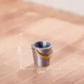 Mini secchiello in resina accessorio per casa delle bambole fai da te decoro 1.5cm - Secchio