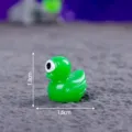 Mini figura de pato alienígena verde de resina, decoración de coche de escritorio, 1.8x1.6cm. - Pato Tuerto Verde Oscuro Brillante