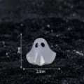 Halloween fantôme lumineux résine figurine miniature mignonne petit ornement bureau - Brillant - Fantôme à tête ronde