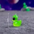 Kleine Harz Alien Ente Figur DIY Mikro Landschaft Zubehör Tischdekoration ca. 2.3cm - Glänzende Alien Schiff Ente