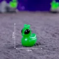Mini figura de pato alienígena de resina, adorno de escritorio y accesorio para el coche. - Pato Alienígena con Antena Brillante