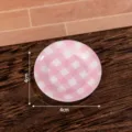 Mini piatto in resina a quadri rosa accessorio per cibo per casa di bambole 4 cm - Rosa Chiaro Lucido