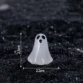 Halloween Lumineux Fantôme Résine Figurine, Mini Brille dans le Noir Déco Bureau DIY - Brillant - Fantôme à bouche ouverte