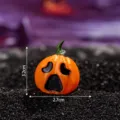 Piccola Zucca Halloween Statuetta con Faccia Spaventosa in Resina Ornamentale Festa - Grande Arancione - Zucca 4