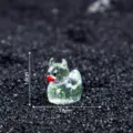 Mini figurine de canard diable en résine avec paillettes pour déco voiture et loisirs créatifs. - Paillettes - Vert