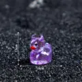 Mini figurine de canard en résine diable pailleté, accessoire mignon pour tableau de bord auto. - Paillettes - Violet