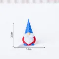 Miniatura Figurina Gnomo di Natale Stampata in 3D Simpatico Ornamento da Tavolo 2.7cm - Cappello a Spirale Blu