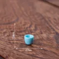 Miniatura tazza ceramica azzurro chiaro accessorio artigianale resina ornamento 0,6x0,7cm - Bicchiere da Vino Lucido