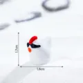 Mini figura di pollo in resina con occhiali da sole, simpatico accessorio decorativo DIY. - Grande Pollo con Occhiali da Sole / Bianco Lucido