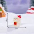 Cute Christmas resin miniature figurine desktop decoration DIY party ornament toy. - Glossy - Christmas Kitten